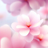 Sakura cherry blossom branch and floral background