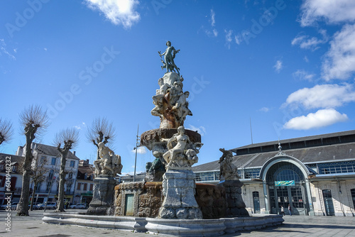 TARBES, FRANCE-The Marcadieu is the symbolic meeting point in the city of Tarbes on April 9, 2018. Tarbes, France