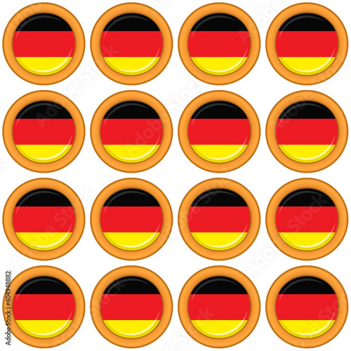Free Download Pattern cookie with flag country Germany in tasty biscuit - GFXLoad