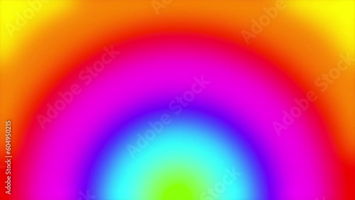 Seamless rainbow portal arc video. Gradient blur hypnotic animation. Loop 4k background.