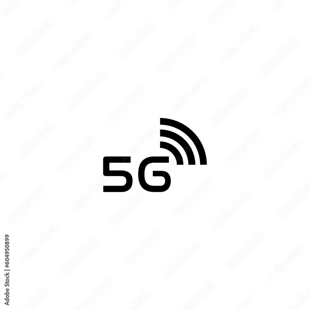 5G network icon isolated on white background 5G network icon isolated on white background