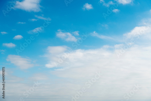 Blue sky with white clouds background