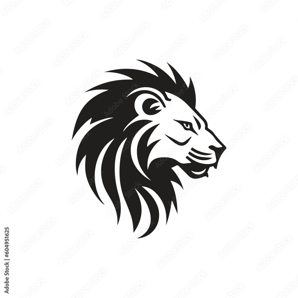 Lion king aggressive logo icon vector template