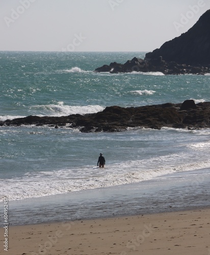 person in the sea