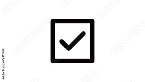 check icon animated background, tick symbol