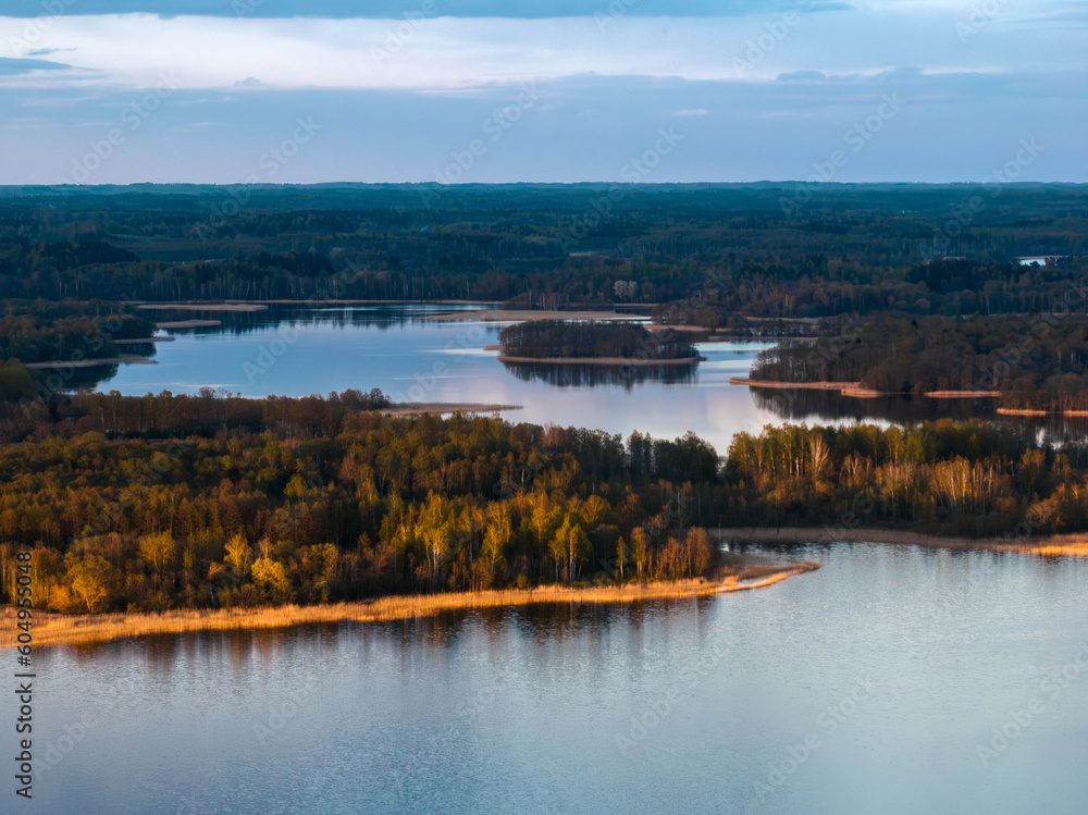 Sunset time bay lake Siver Nature of Latvia, Latgale. Sunset time bay lake Siver Nature of Latvia, Latgale.