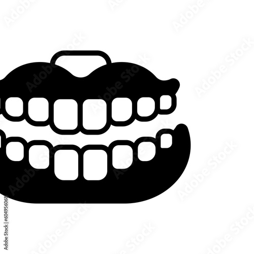 Removeable Fixed prosthodontics concept, teeth alginate impression vector icon design, odontology symbol, oral medicine sign, Dental instrument stock illustration 