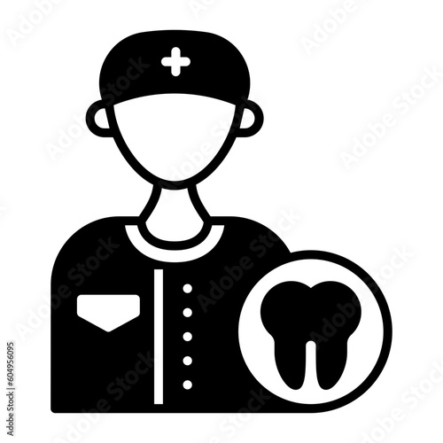 Oral and Maxillofacial Surgeon concept, apical microsurgery vector icon design, odontology symbol, oral medicine sign, Dental instrument stock illustration 