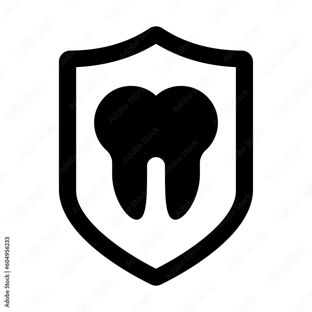 Dental treatment covered in insurance concept, Teeth Loss Protection vector icon design, odontology symbol, oral medicine sign, Dental instrument stock illustration Dental treatment covered in insurance concept, Teeth Loss Protection vector icon design, odontology symbol, oral medicine sign, Dental instrument stock illustration