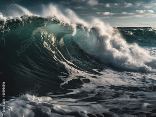 dramatic light and massive ocean waves © Metzae