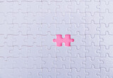 One piece of white puzzle is missing