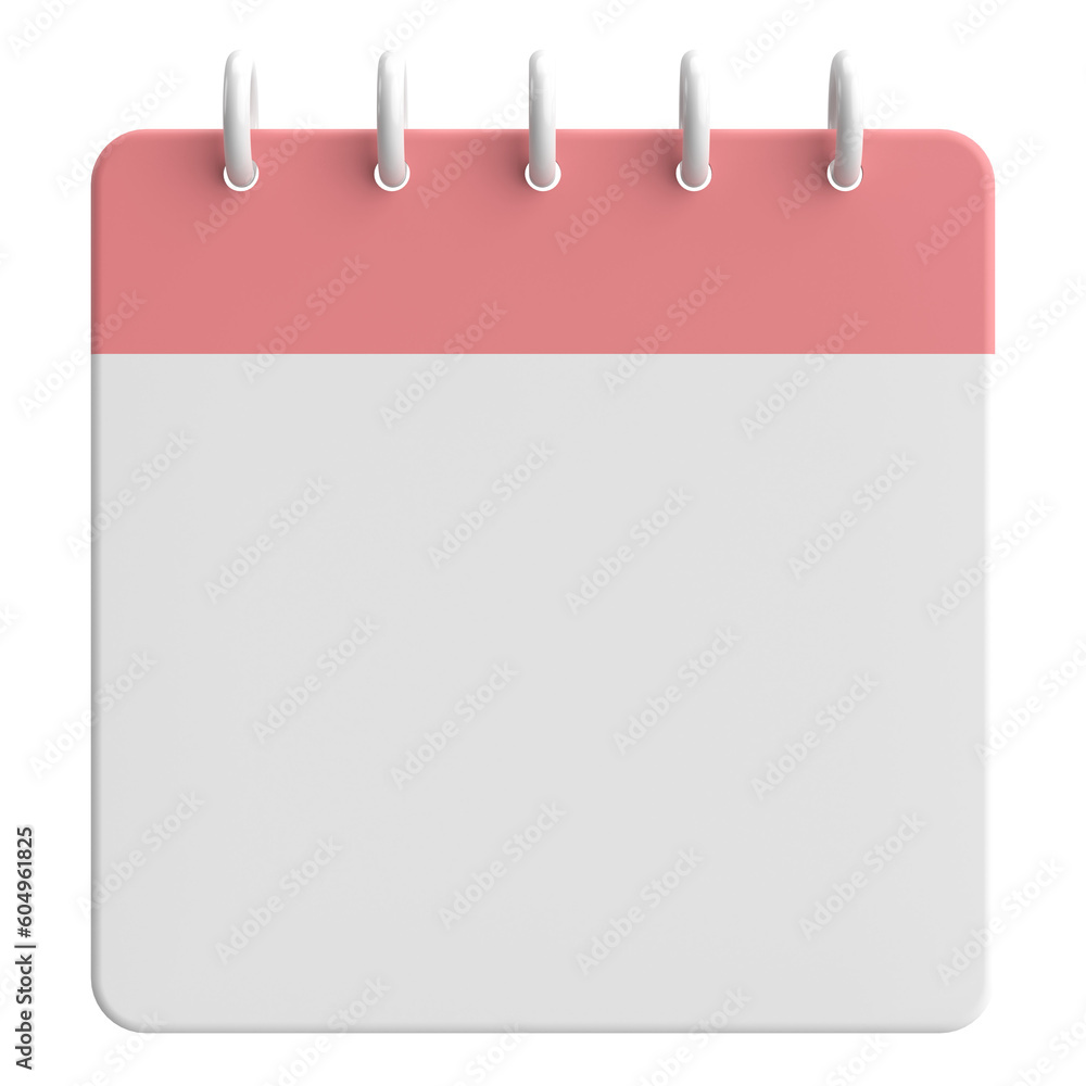 Empty calendar. 3D calendar. 3D illustration. Empty calendar. 3D calendar. 3D illustration.