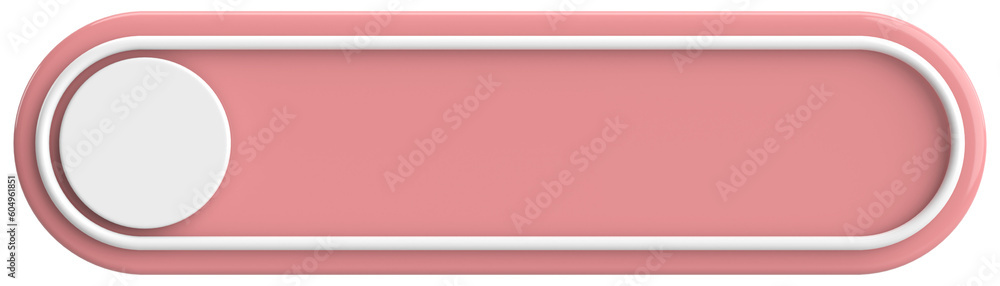 Fototapeta premium 3D button. Empty button. 3D illustration.