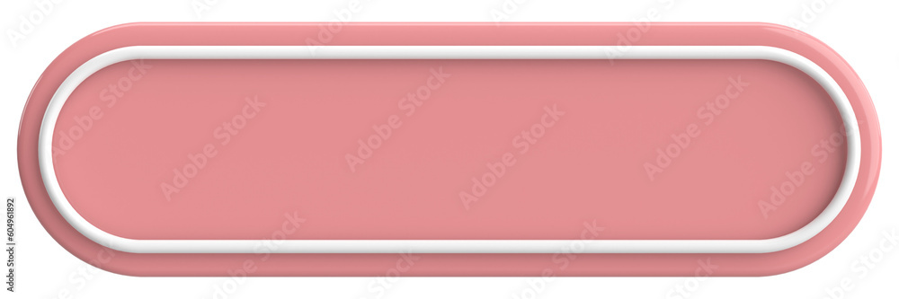 Fototapeta premium 3D button. Empty button. 3D illustration.