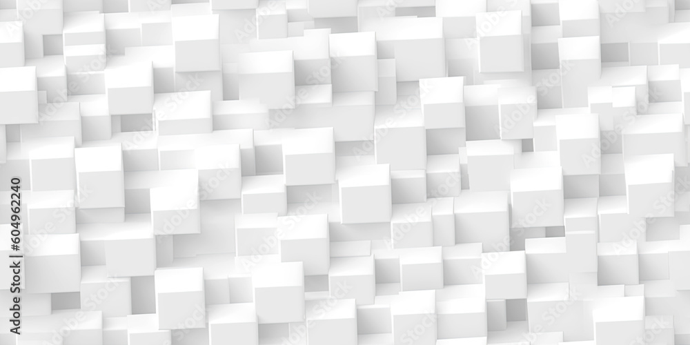Abstract 3d white background seamless pattern texture. Generative AI