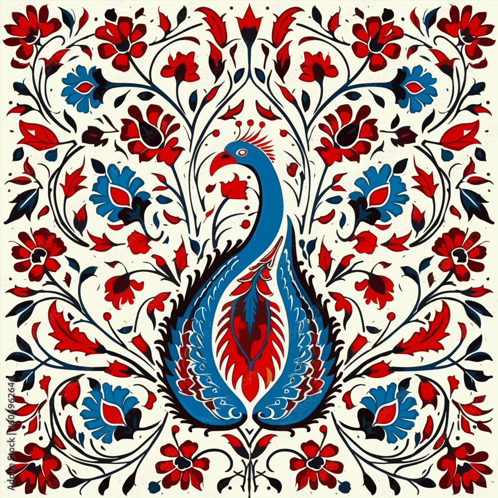 Turkey floral pattern. Abstract art graphic line flower. Ornate elegant luxury vintage retro modern style. For texture textile background backdrop tile wallpaper carpet batik. Turkey floral pattern. Abstract art graphic line flower. Ornate elegant luxury vintage retro modern style. For texture textile background backdrop tile wallpaper carpet batik.