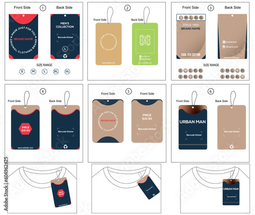 Clothing hangtag and price tag design vector, Clothing Hangtag Design Ideas and Inspiration.