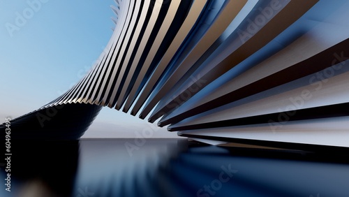 Futuristic architecture background 3d render