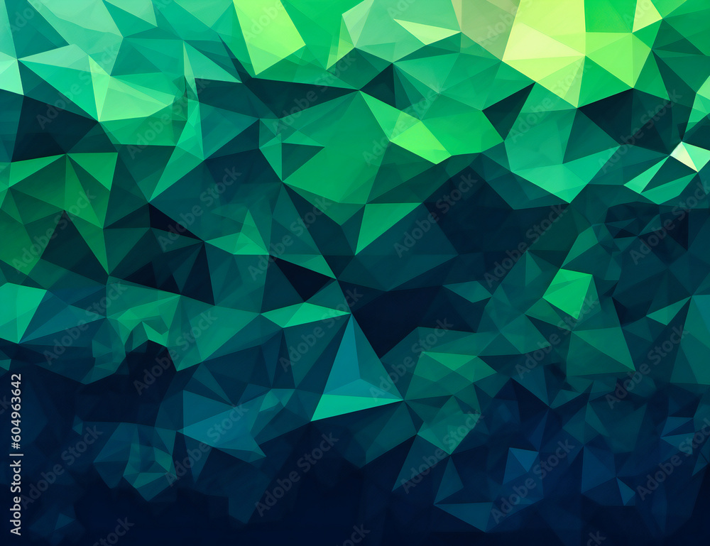 green triangle geometrical background