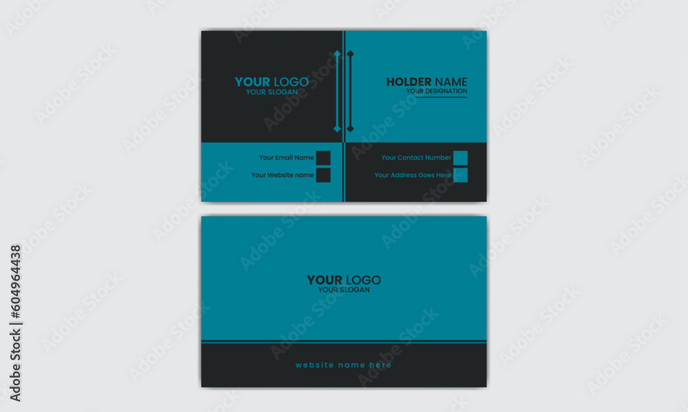 Modern business card template. Flat design vector abstract creative - Vector Modern business card template. Flat design vector abstract creative - Vector