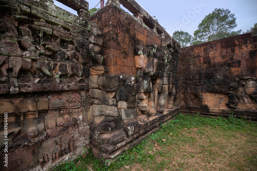 Terrace of the Leper King in Angkor Wat Temple, Siem Reap, Cambodia