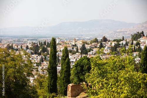Royal gardens with plants, colourful flowers and insects