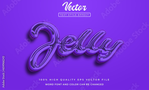 vector jelly text style effect