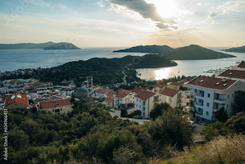 Majestic panoramic view of seaside resort city of Kas in Turkey. © IBRESTER