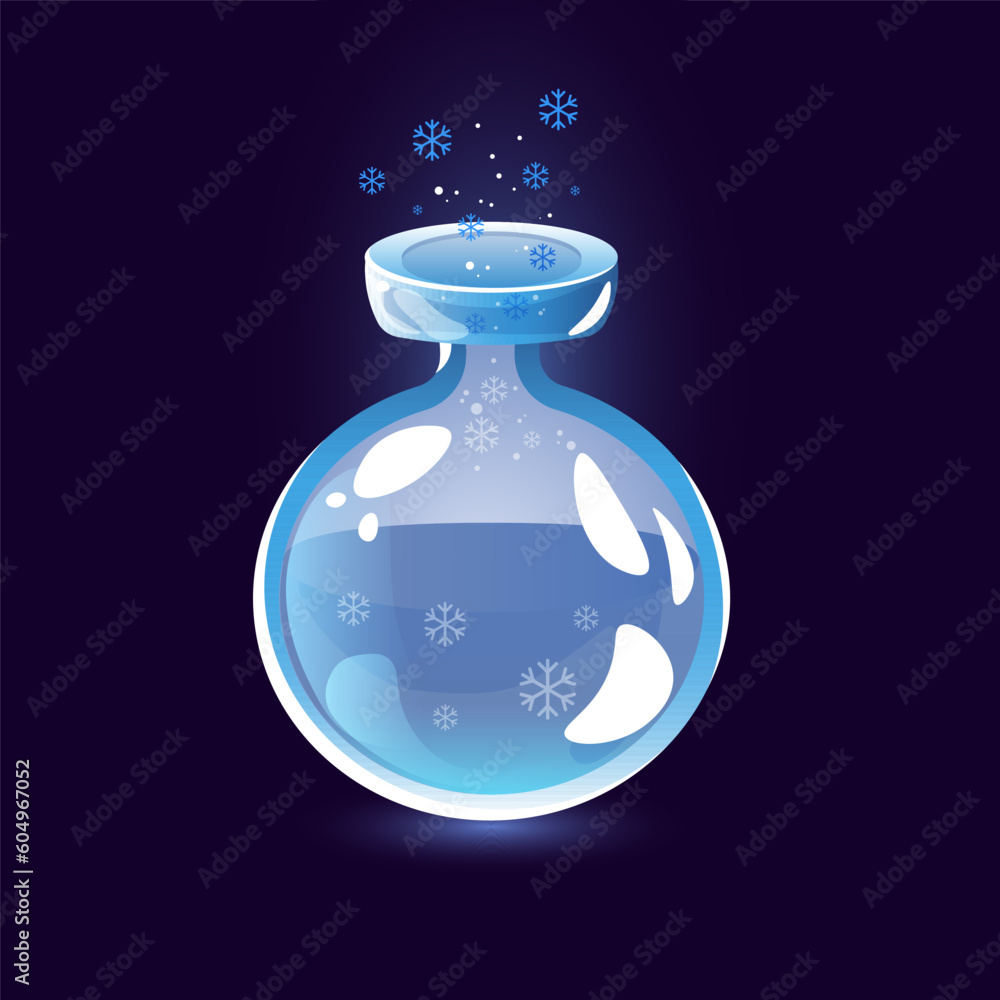 frost potion with snowflakes cold mix frost potion with snowflakes cold mix