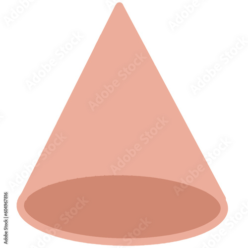 geometric cone shape vector editable  