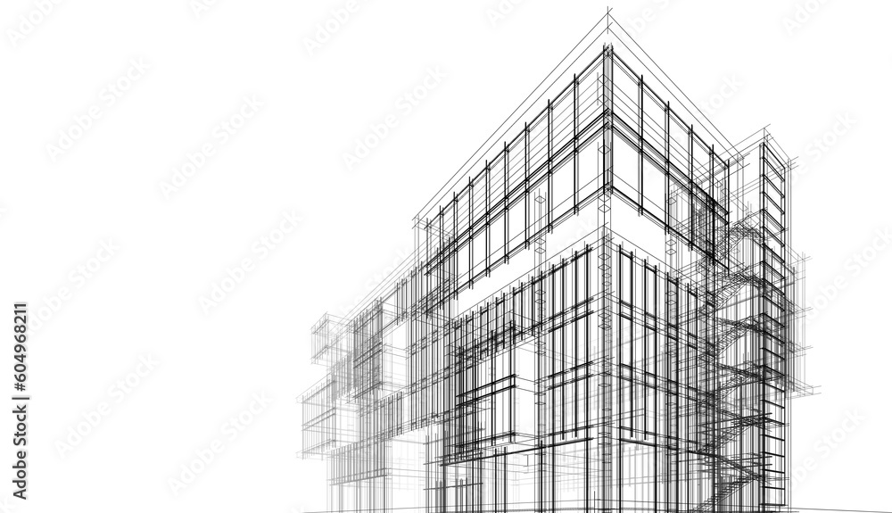 Modern office building concept 3d rendering Modern office building concept 3d rendering
