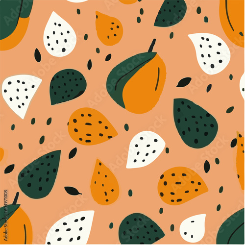 cute simple cantaloupe pattern, cartoon, minimal, decorate blankets, carpets, for kids, theme print design 