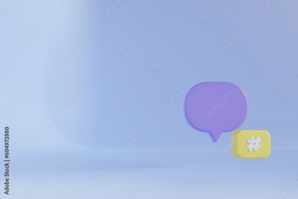 Speech bubbles.Blank 3D text bubbles for business design, discussion, topic clarifications, notifications and explain expanded content. 3D illustration Speech bubbles.Blank 3D text bubbles for business design, discussion, topic clarifications, notifications and explain expanded content. 3D illustration