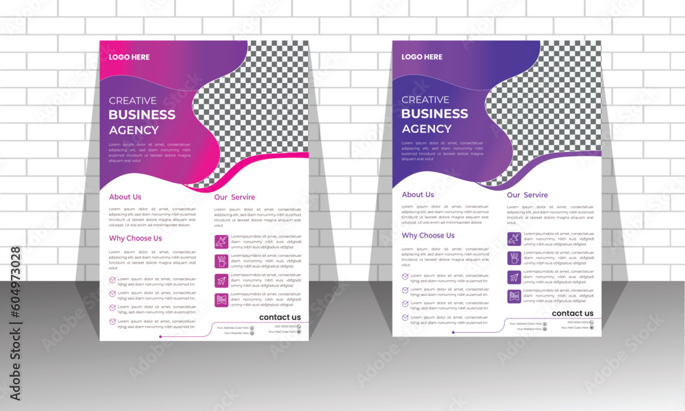 Creative Corporate & Business Flyer  Template Design, business flyer, vector template design. 