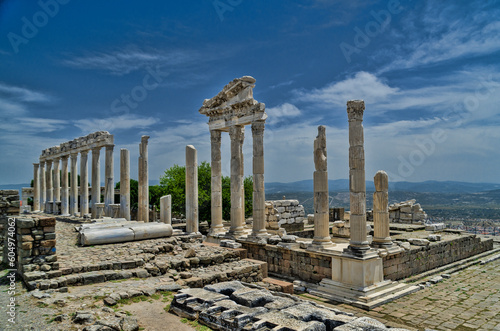 Remains of a temple in the ancient city of Pergamon photo