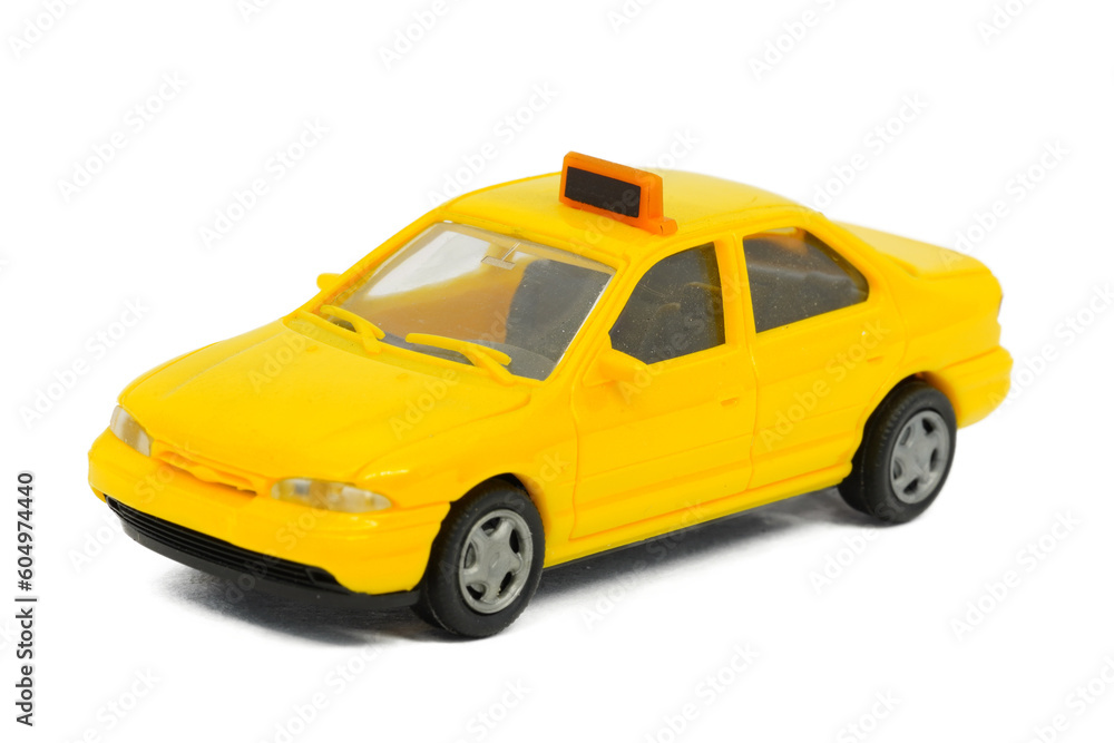yellow toy car isolated on white yellow toy car isolated on white