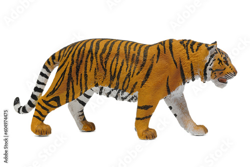 toy tiger isolated on white