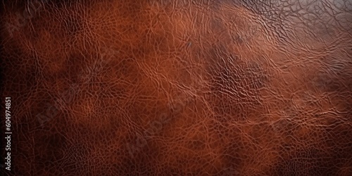 Genuine leather texture background, brown color leather skin natural, generative ai