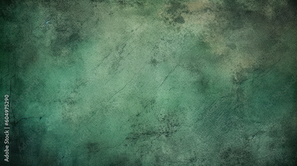 Fototapeta premium Grunge Elegance: Dark Green Black Textured Plaster PowerPoint Background. Generative ai