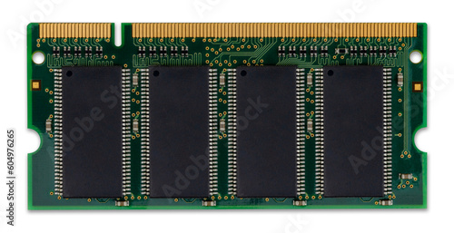 Foto DDR ram computer memory module isolated, transparent background, png
