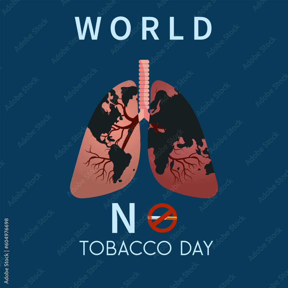 smoking cessation. world no tobacco day.Vector illustration.World No ...