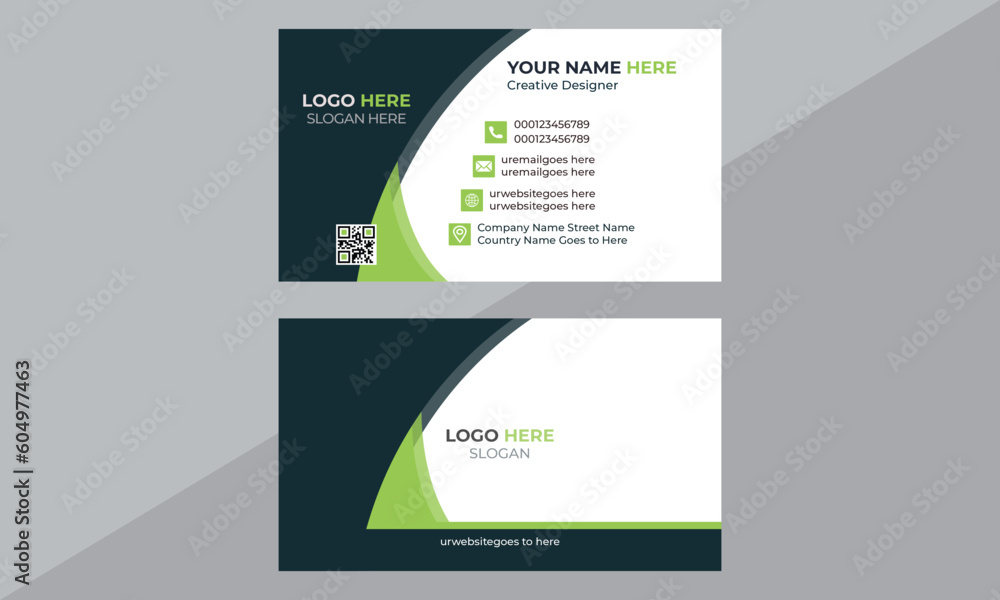 modern business card design.Clean professional business card  business card template.simple clean template vector design,
