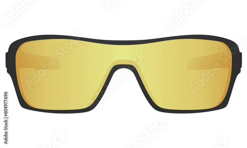 Yellow female sun glasses. vector illustration