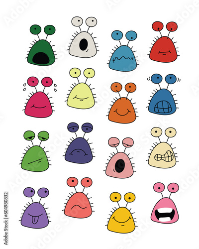 Free vector emoji emoticons set face expression feelings collection