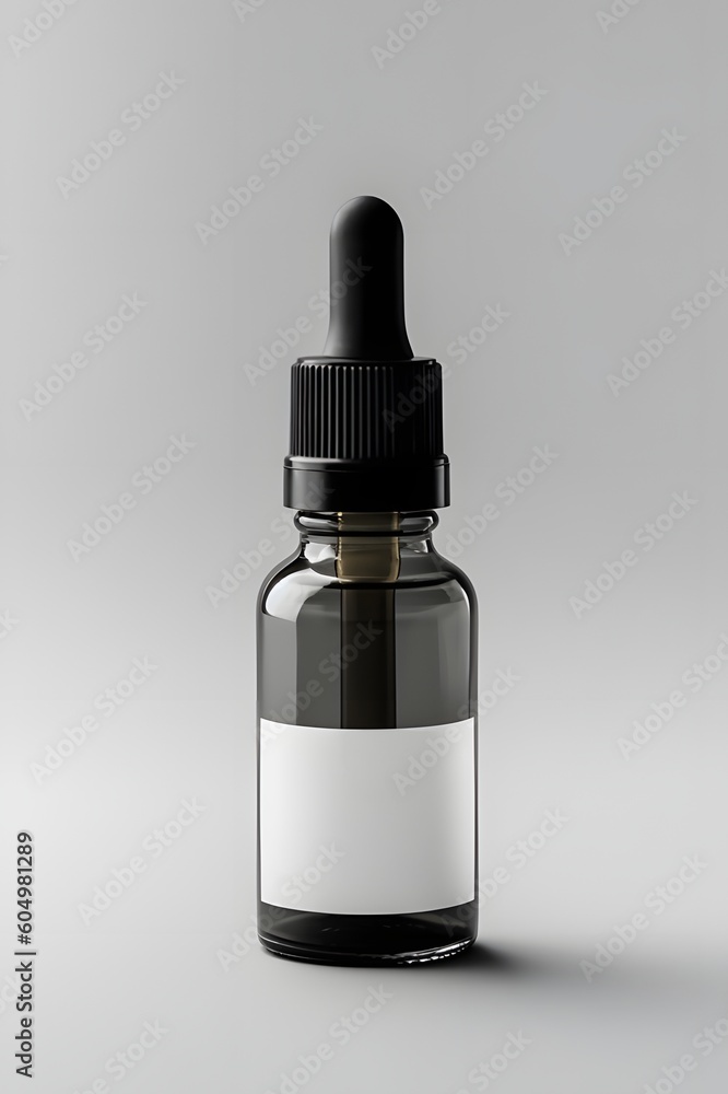 Dropper bottle mock up, beauty product packaging, isolated blank label, cosmetic product Dropper bottle mock up, beauty product packaging, isolated blank label, cosmetic product