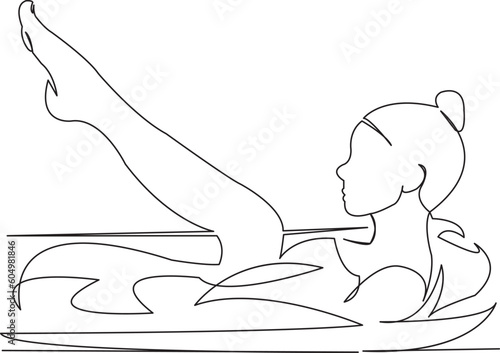 girl taking a bath