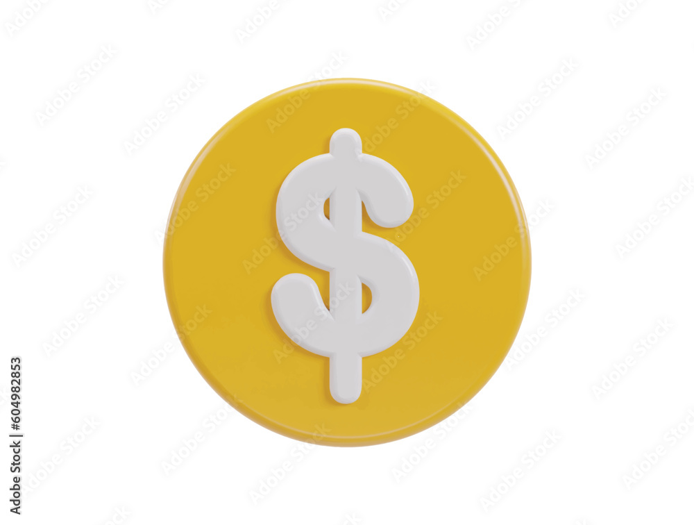 dollar icon 3d rendering vector illustration dollar icon 3d rendering vector illustration