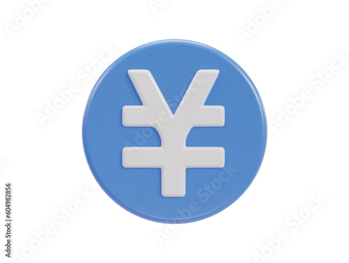 yen icon 3d rendering vector illustration