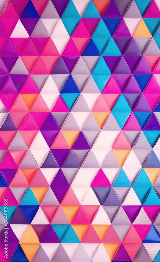 Pastel colored triangular geometric shapes background.