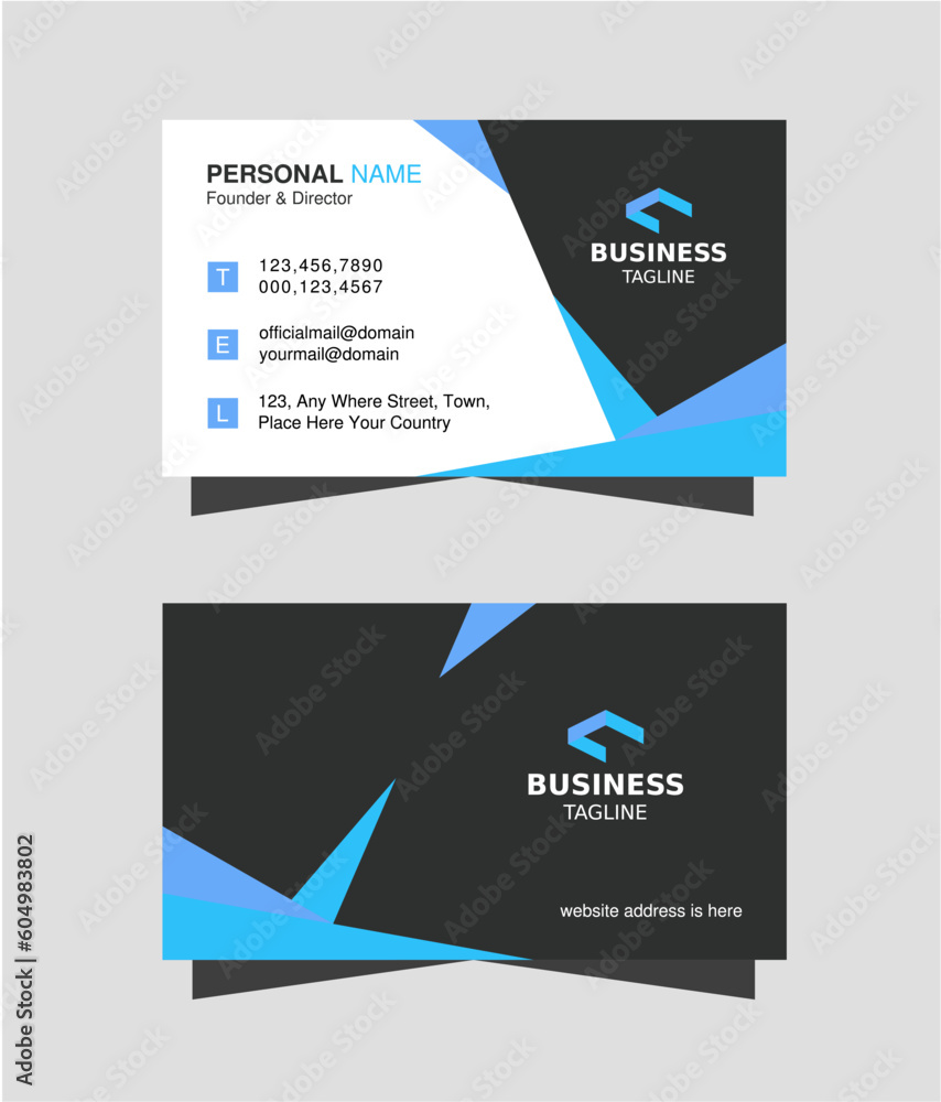 Modern business card template design. Corporate business card layout for professional. Visiting card for company. Modern business card template design. Corporate business card layout for professional. Visiting card for company.